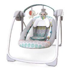 Bright Starts Whimsical Wild Portable Swing, Sky blue