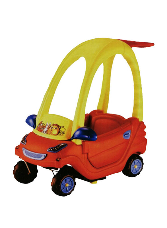 

Aussie Baby Smart Coupe Car Kids Ride-On Toy, Yellow/Red, Ages 1.5+