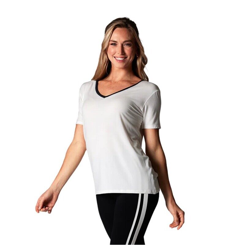

Tavi Active EVERYDAY V-NECK TEE COCONUT EBONY XSMALL