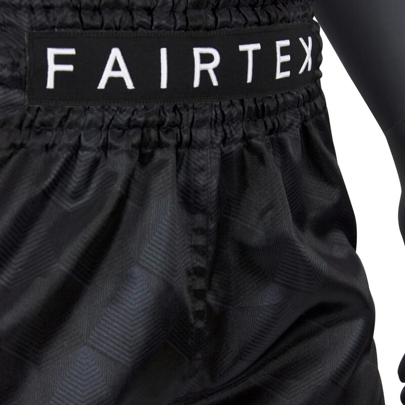 FAIRTEX BS1901 MUAY THAI SHORTS STEALTH BLACK XLARGE