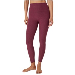 Beyond Yoga Spacedye Caught In The Midi High Waisted Legging Garnet Red Heather Small