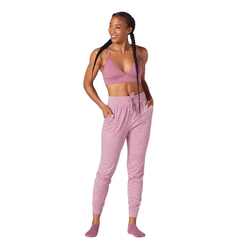 Tavi Brushed Tec Knit High Waisted Jogger Berry Space Dye Small
