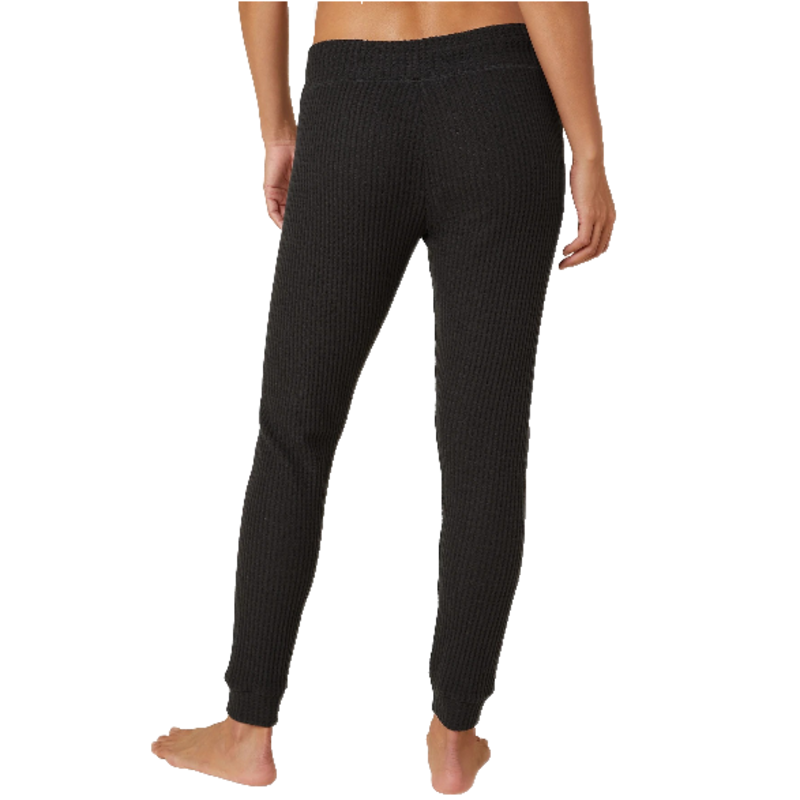LIVING EASY WAFFLE KNIT SWEATPANT BLACK SMALL