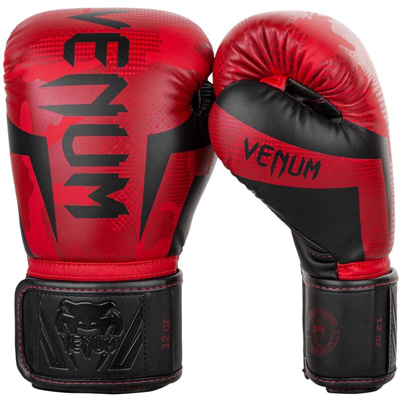 Venum Elite Boxing Gloves Red Camo 14 Oz