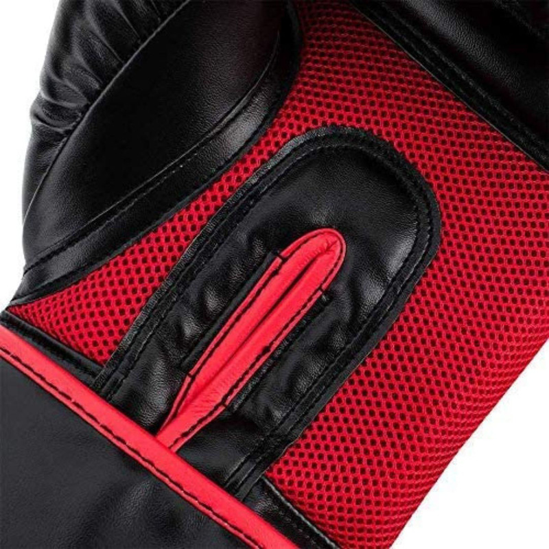 UFC 16-oz Combat Sports Muay Thai-Style Training Gloves, Black/Red