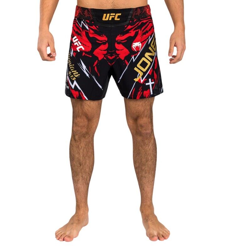 

UFC UNRIVALED BY VENUM JON JONES MENS SHORT FIT FIGHT SHORT RED XLARGE