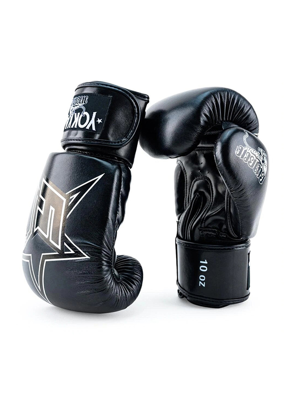 Yokkao 18-oz Combat Sports Muay Thai Boxing Gloves, Black