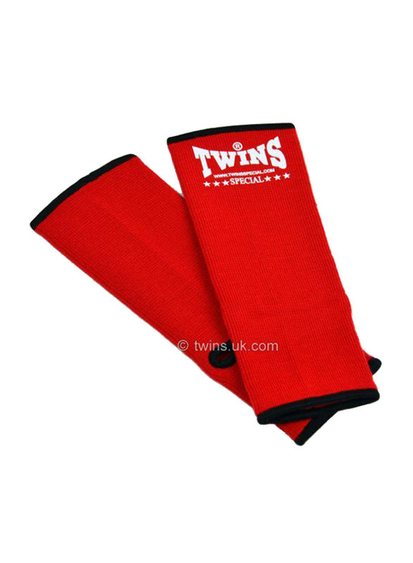 Twins Special Medium Martial Arts Ankle Guards, Red