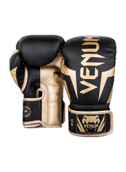 Venum 14 OZ Elite Boxing Training Gloves, Black Gold