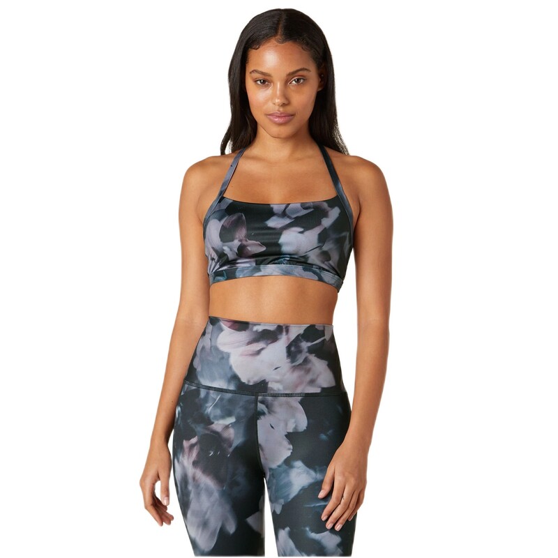 Beyond Yoga T-Back Luxe Bra Dark Floral Xsmall
