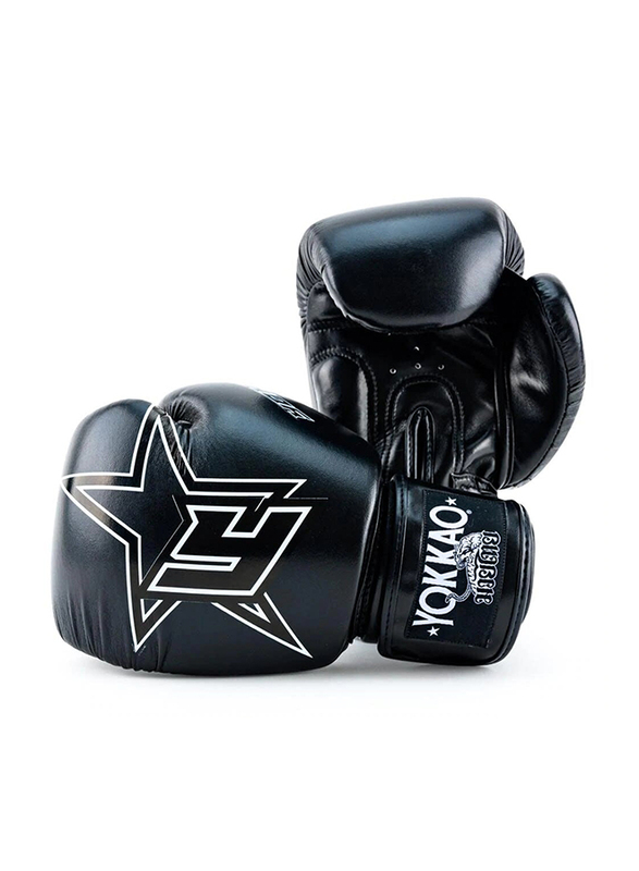 Yokkao 8-oz Combat Sports Muay Thai Boxing Gloves, Black