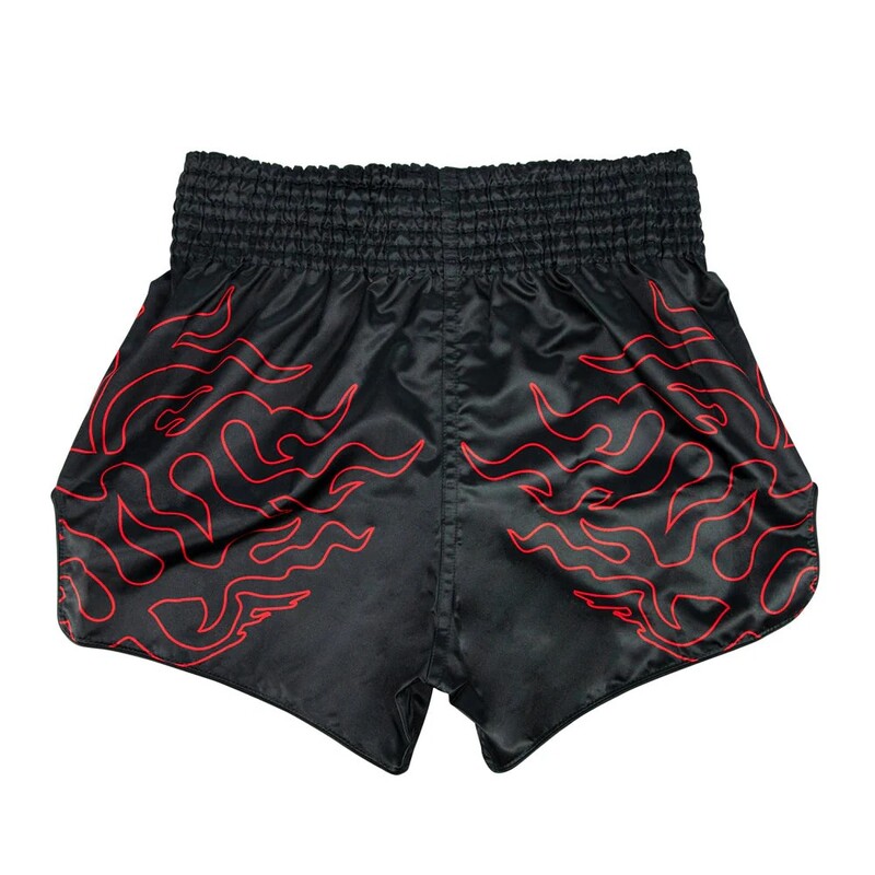 BS1920 MUAY THAI SHORTS LAVA BLACK SMALL