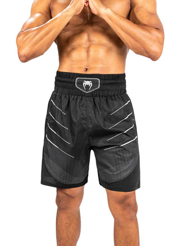 

Venum Biomecha Boxing Shorts for Men, Small, Black/Grey