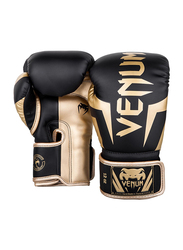 Venum 16 OZ Elite Boxing Training Gloves, Black Gold