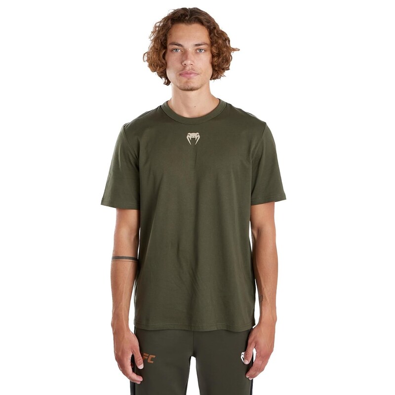 Ufc Adrenaline By Venum Fight Week Men's Dry- Tech T-Shirt Khaki/Bronze  Small