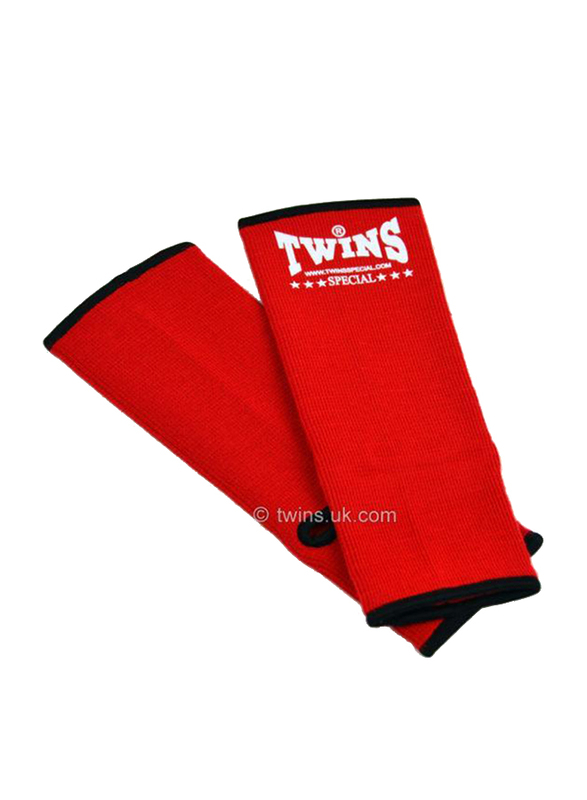 Twins Special Large Martial Arts Ankle Guards, Red
