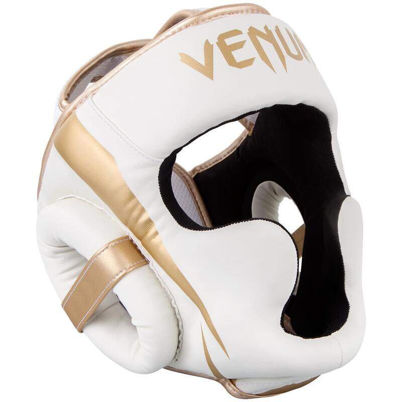 Venum Elite Headgear White/Gold Standard