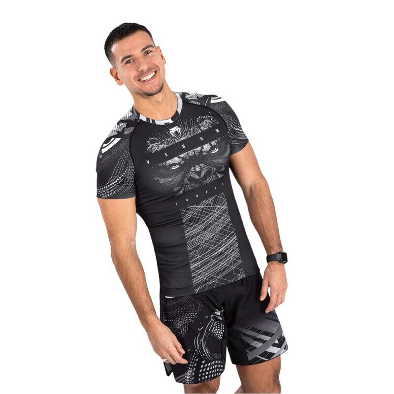 

VENUM GORILLA JUNGLE RASHGUARDS SHORT SLEEVES BLACK/WHITE LARGE
