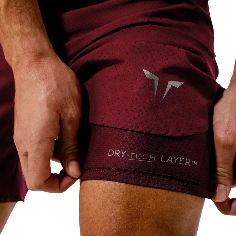 Squatwolf Dry Tech 2.0 Sports Shorts for Men, Extra Large, Maroon