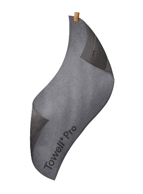 Stryve Towell + Micro In Microfibre Sports Towel, 105 x 42.5cm, Iron Grey