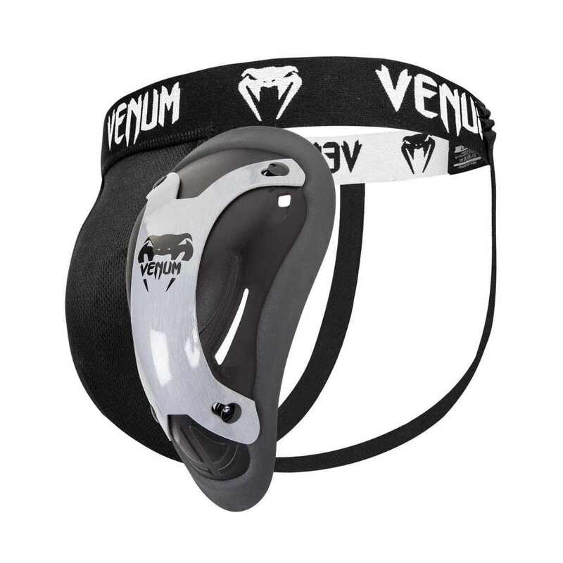 Venum Competitor Groin Guard & Support, Large, Black/Silver