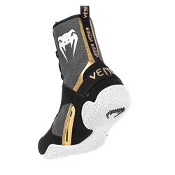 VENUM ELITE BOXING SHOES BLACK/WHITE/GOLD M13/W14.5