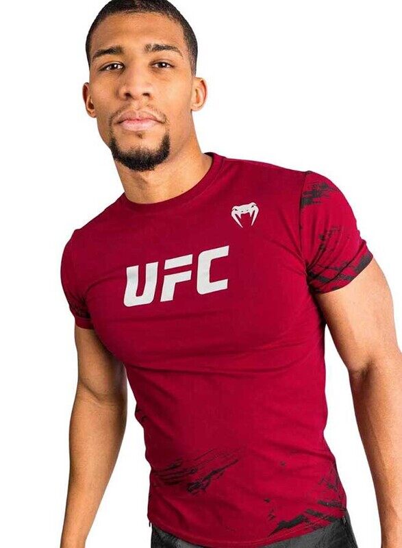 

Venum Ufc Authentic Fight Week 2.0 Short Sleeve T-shirt for Men, Medium, Red