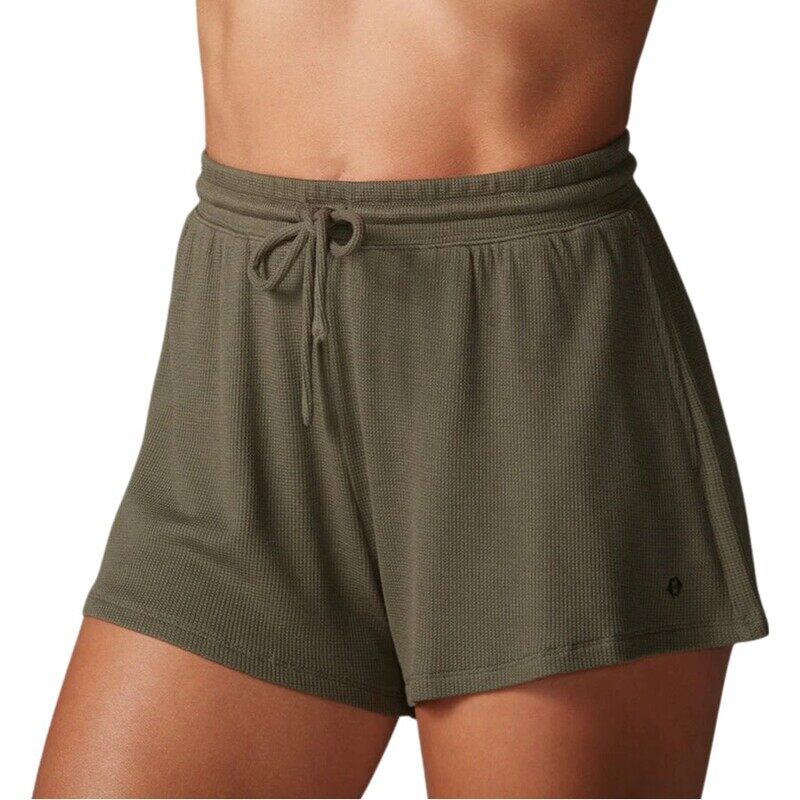 Lounge Waffle Short Olive Xsmall