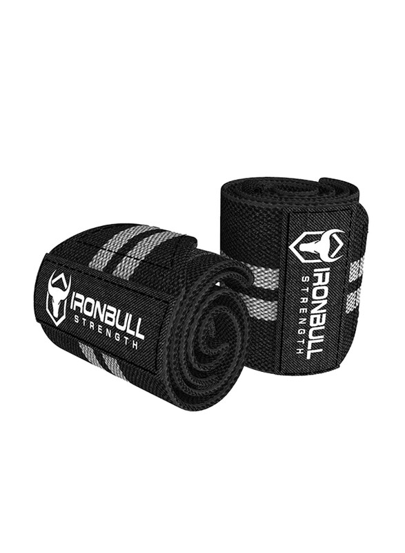 

Ironbull Strength Classic Wrist Wraps, 18-inch, Grey/Black