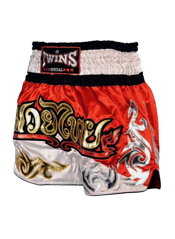 

Twins Special TBS-SP Thai Boxing Shorts, Extra Large, Red/Gold