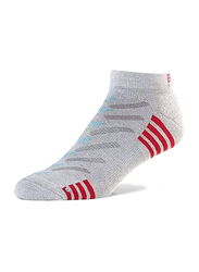 Base Race Sport Low Rise Socks, Large, Grey