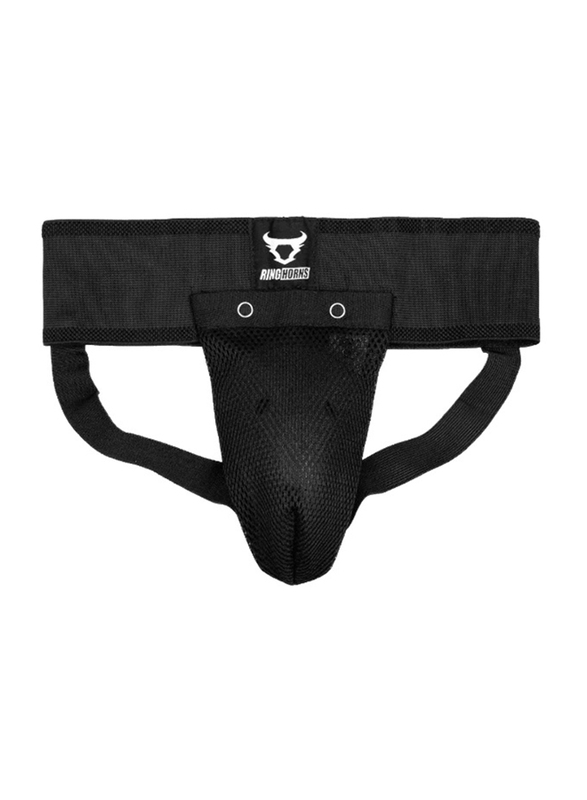 Ringhorns 8 Years Combat Sports Charger Kids Groin Guard & Support, Black