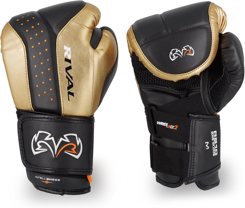 Rival Rb10 Intelli- Shock Bag Gloves Black-Gold Xlarge
