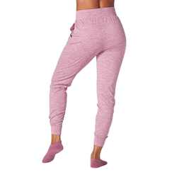 Tavi Brushed Tec Knit High Waisted Jogger Berry Space Dye Small