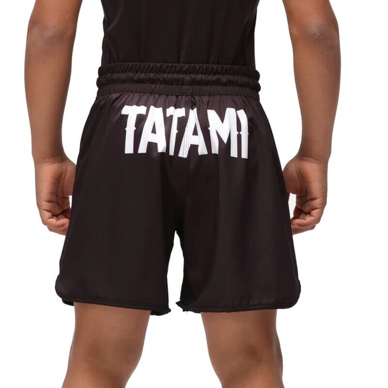 KIDS RAVEN GRAPPLING SHORTS BLACK MEDIUM 7-8