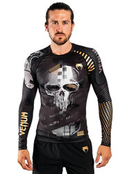Venum Skull Rashguard Long Sleeves T-shirt for Men, Medium, Black