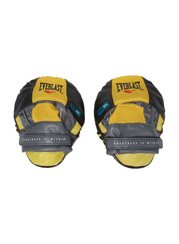 

Everlast Standard Evergel Mantis Punch Mitts, Black/Yellow