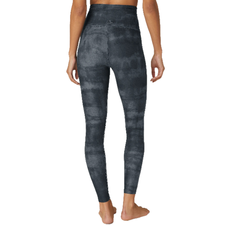 SPACEDYE CAUGHT IN THE MIDI HIGH WAISTED LEGGING SILVER MIST STRIPED DYE SMALL