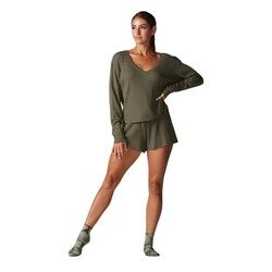 Lounge Waffle Short Olive Xsmall