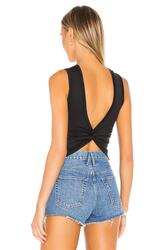TWISTED OPEN BACK TANK BLACK SMALL