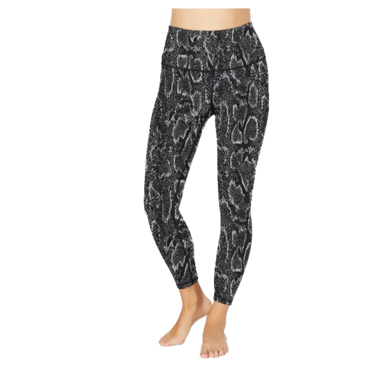 HIGH WAISTED MIDI LEGGING BLK-SNAKE MEDIUM