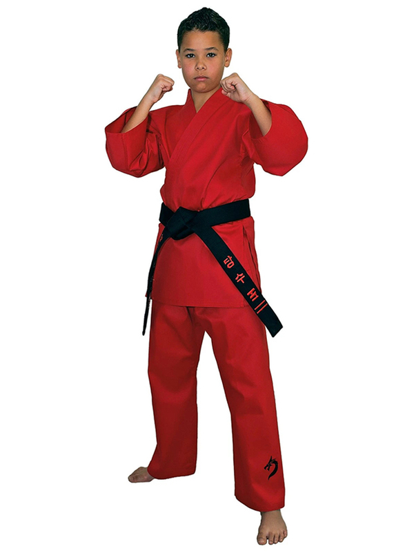 Tatsu Dragon 2/150 Karate Uniform with White Belt, Red