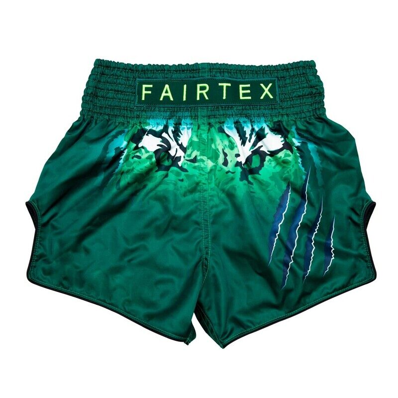 

FAIRTEX BS1913 MUAY THAI SHORTS TONNA GREEN MEDIUM