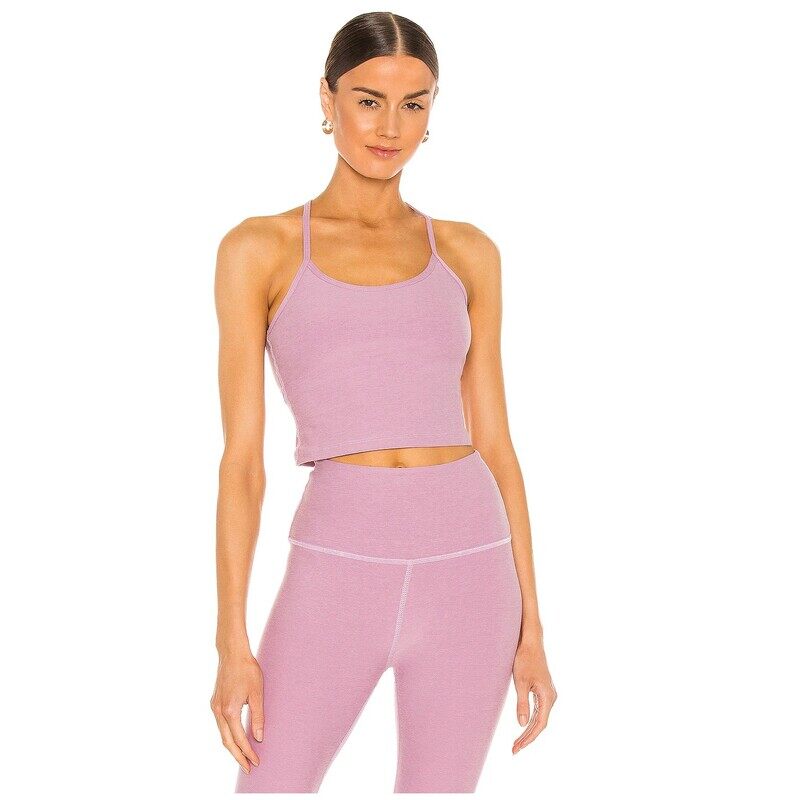 SPACEDYE SLIM RACERBACK CROPPED TANK ORCHID HAZE SMALL