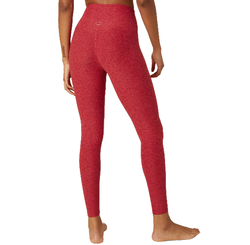 SPACEDYE CAUGHT IN THE MIDI HIGH WAISTED LEGGING CURRANT RED HEATHER XSMALL