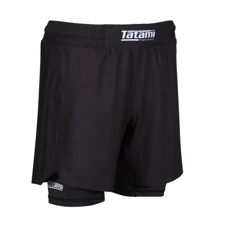 DUAL LAYER GRAPPLING SHORTS BLACK SMALL