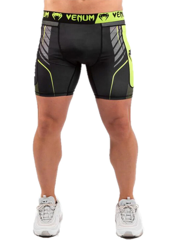 

Venum Training Camp 3.0 Compression Shorts For Men, Medium, Black/Neon Yellow