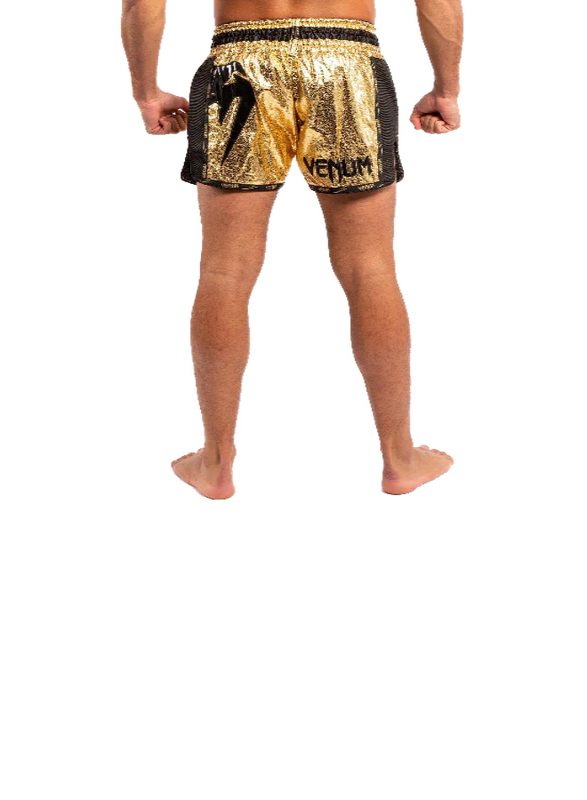 Venum Giant Foil Muay Thai Shorts For Men, Medium, Gold/Black