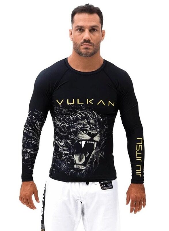 

Vulkan Lion Rash Guard T-Shirt for Men, S, Black