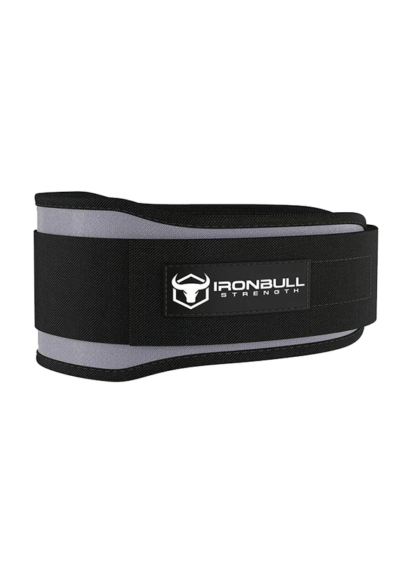 IronBull Strength Nylon Weightlifting Belt, Small, Grey/Black